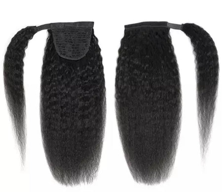 Kinky Straight Wrap Around Ponytail